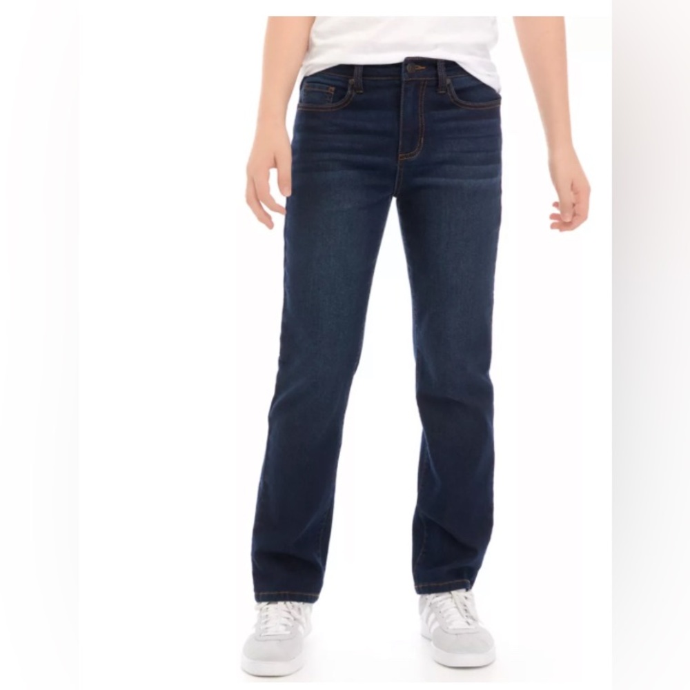 NWT TRUE CRAFT Boys Straight Dark Denim Jeans-Size 12-Adjustable Waist